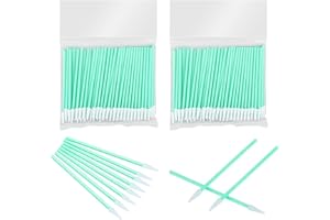 DOPENSPI 200PCS Pointed Foam Swab, Dust Free Cleaning Swab Anti-Static Swabs Tapered Tip for Inkjet Printer Print Head Camera Optical Lens