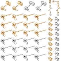 Spilli Testa Piatta E Sfera 25mm Spilli In Argento Sterling 925 PH PandaHall - 30 Pezzi Per Creare Gioielli Fai Da Te Pin Fai Da Te - 8