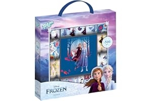 TOTUM Frozen II Sticker Box con oltre 1100 adesivi su 14 rotoli, con i motivi di Anna & Elsa - Ideale per lo scrapbooking e il crafting