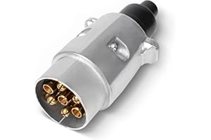 AOHEWEI Barra De Remolque Eléctrica Enchufe De Remolque 7 Pines Metal Aleación De Aluminio 7 Vías Luces De Coche Conectores para Barcos RV Caravana U Otro Vehículo Comercial