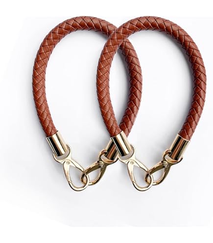 2 Poignées De Bagage En Cuir Marron/brass – Remplacement Pour Sac à Main Ou Valise