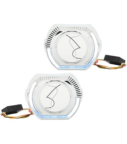 Qasi 1 Coppia Di LED COB Fari Angel Eyes Con Copertura In Plastica - Foto 13