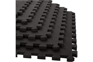 BURAKH Eva Mats Extra Thick Gym Flooring Interlocking Mat 60x60 Soft Foam Mat Yoga Tiles | Non slip Rubber Cushion For Home Workout - Size 60x60cm (12 Mats (48 Sq.Ft))