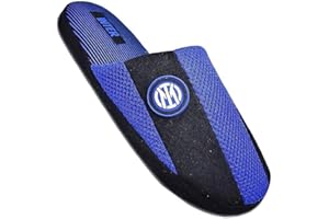 Soho Milano Pantofole Uomo e Ragazzo taglia da 40 a 45 FC Inter - pantofole casa - Idea regalo Inter per tifosi Interisti in cotone e suola imbottita