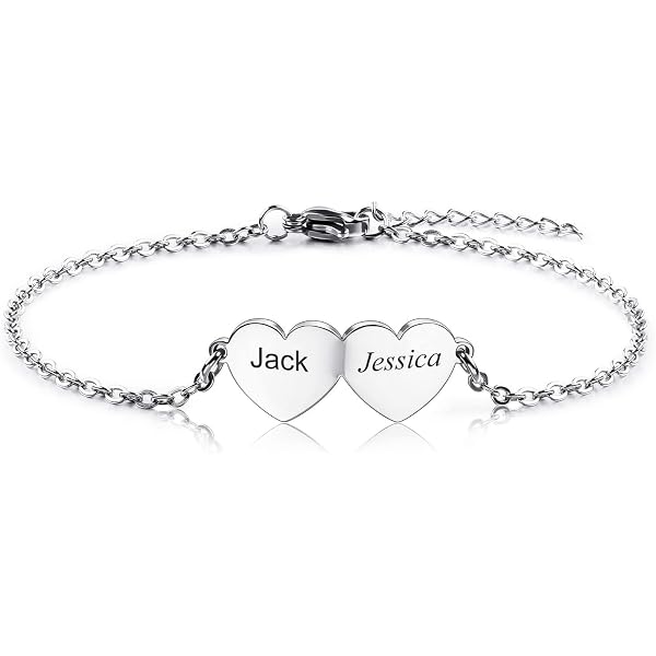 Kaululu Bracciale Donna Personalizzato Con Ciondolo Infinito E Foto – Regolabile Con Nome Inciso E Pietra Simulata – Regalo Per Mamma, Figlia, BFF