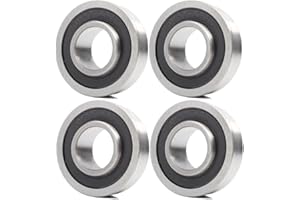FUSHIBEARING F6202 - Set di 4 cuscinetti per carriola, 16 x 35 x 11 mm, per carrello da giardino, F6202RS F6202-16-2RS