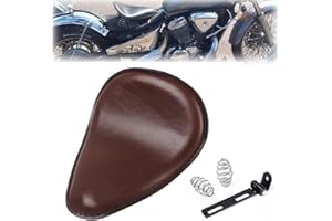 Triclicks Motorcycle Solo Seat + 3" Springs Bracket For Harley Chopper Bobber Custom (Brown)