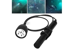 SecurityIng 3000LM 150M Immersione Subacquea Torcia, 3 LEDs Fotografia Video Torcia per Immersioni Professionali/Cave Diving/Fotografia Subacquea (Batterie Non Incluse)