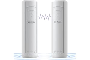 Codnida WiFi Halow Pont sans Fil,WiFi Répéteur Wi-FI Booster avec Port Ethernet,WiFi Extender Compatible avec Tous Les Routeurs,Plug&Play,Appairage Automatique,Blanc