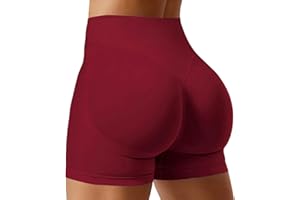 WEISANGMI Gym Shorts for Women Seamless Scrunch Butt Lifting Yoga Shorts Booty Workout Shorts 4.5" Tummy Control Cycling Shorts