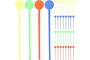 Upkoch - Juego de 400 tocadiscos acrílicos coloridos para café, cócteles, zumos y vino (color aleatorio)