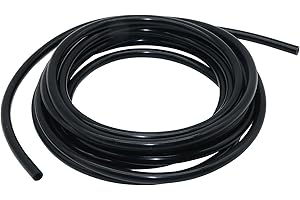 iMeistek Flexible Silicone Tube, 6mm ID X 8mm OD 4M Silicone Tubing Water Air Hose Pipe for Pump Transfer Black