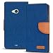 Produktbild Microsoft Lumia 535 Hülle, Conie Mobile Textil Booksytle Handyhülle, Klapptasche, Kartenfächer, Silikon Schale, Wallet Schutzhülle in Blau