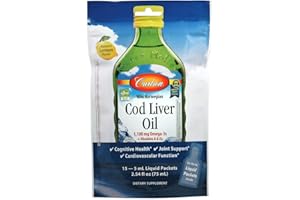 Carlson Labs Wild Norwegian Cod Liver Oil, 1100mg Natural Lemon (Pouch of Packets) - 15 x 5 ml.