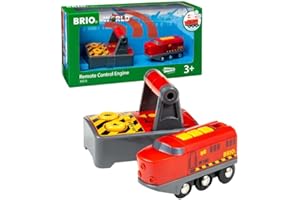 BRIO World - 33213 - Train Express Radiocommandé - Train électrique - Fonction son et lumière - Pour circuit de train en bois - Jouet pour garçons et filles dès 3 ans