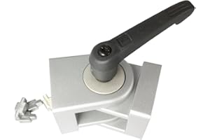 3D24 Articulación 45 x 45 con palanca de sujeción, ranura -/8/10, aluminio fundido a presión, color aluminio lacado