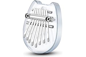 EVERJOYS Mini Kalimba Pollice Pianoforte 8 Chiavi, Portatile in Legno Massello Mbira Finger Piano per Bambini e Adulti, Tasca Regalo Musicale Per Principianti Con Catena