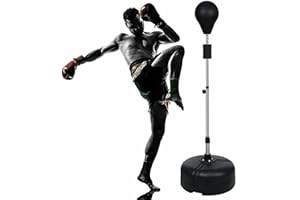 ‎TRIEBAN TRIEBAN Punchingball Boxstand 120-160cm Höhenverstellbarer Standbox-Trainer inkl. Boxbirne Erwachsene Punchingball Boxbirne Bounce Back Faster Boxbag