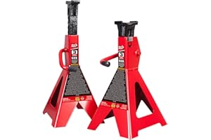 BIG RED Torin t43006 de Acero Rojo Grande SUV Jack Stands: 3 Ton Capacidad de elevación, 1 par