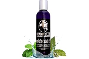 BEARD CLUB Shampoing Pour la Barbe Premium - Menthe Poivrée & Théier - Savon Pour Barbe - 125ml - Produit de Lavage Pour la Barbe 100% Naturel & Organique Pour les Hommes