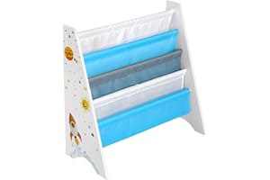 SONGMICS LibrerÍa Infantil, EstanterÍa Infantil para Libros, para HabitaciÓn, Sala de Juegos, GuarderÍa, Escuela, 62,5 x 28 x 60 cm, Ahorro de Espacio, Blanco GKR72WT