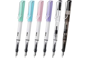 erofa Yongsheng Lot de 6 stylos à plume de calligraphie, 6 tailles et couleurs assorties pour l'art, le dessin et l'écriture, la signature