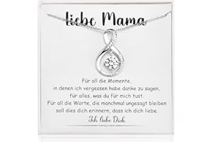 wynn's Geschenke für Frauen Schatz Tochter Mutter Oma Schwester Beste Freunde, Infinity Kette Geschenke Tochter Mutter, Beste Geburtstag Weihnachten Muttertag Graduierung Geschenk Geschenkbox