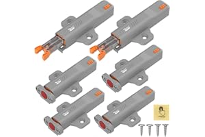 Push to Open Door Latch, JIAYI 6pack Push Pull per Ante Non-magnetiche per Armadietti, Push to Open, 40 N, Chiusura di Ante di Armadietti, Cassetti, Armadietti per camper