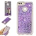 Produktbild Everainy Kompatibel für Huawei P Smart 2018/Honor 9 Lite Hülle Silikon Transparent Spiegel 3D Flüssigkeit Glitzer Durchsichtig Stoßstange Gummi Huawei P Smart 2018 Stoßfest Hüllen Handyhülle (Lila)