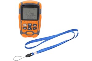 CUEI Medidor de Potencia de Fibra óptica, Medidor de Potencia óptica Portátil de 850-1700nm con Rango de Medición de 70-10dbm Y Luz LED, Probador de Cable de Fibra óptica Profesional (naranja)