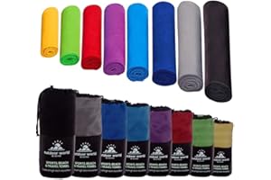 OUTDOOR WORLD BE ACTIVE Outdoor World Serviette de Bain en Microfibre séchage Rapide, compacte, Ultra légère pour Natation, randonnée, Camping, Yoga, Sport 100 x 50cm (Rouge, Petit)