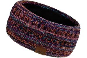 Camidy Knit Ear Warmer Headband for Women, Winter Warm Fleece Lined Headband Head Wrap