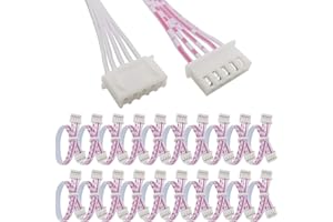 Xiatiaosann Câble 5 Broches Joystick pour Mayflash F300 Manette pour SANWA Manette, Encodeur USB Zéro Retard, Adaptateur JST Connecteur Femelle XH 2,54 mm 0,1" pas, 20 Pièces