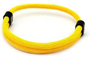 EVEMATE Paracord Bracelet nautical rope for men and women | Adjustable surfer sailor nylon band | Simple bracelet for everyday wear, outdoors and leisure (Yellow)