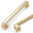 COTYKILEY 10 Pack 10 Inch(128mm) Brushed Brass Kitchen Cabinet Handles Gold Cabinet Pulls Cabinet Door Handles Kitchen Cabinet Hardware Cupboard Drawer Pulls Dresser Handles