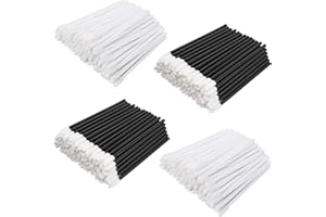 ‎BETTERJONNY 400 Stück Lippenpinsel, BetterJonny Make Up Lippenstift Pinsel Lipgloss Concealer Pinsel Lippenstift Stab Applikator Lippenapplikator Werkzeug für Perfekt Lippen Makeup (Schwarz+Weiß)