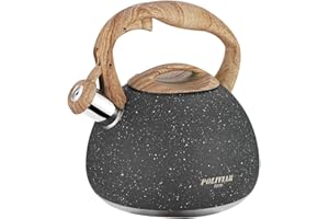 POLIVIAR 7379 POLIVIAR Stove Top Kettle, Stainless Steel Stovetop Kettle 2.7 L, Audible Whistling Kettle, Tea Kettle Anti-Rust and Anti Hot Handle, Suitable for All Heat Sources