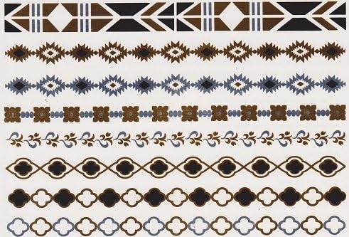 Cleo - Gold Silver Metallic Temporary Tattoo's (sheet 8)