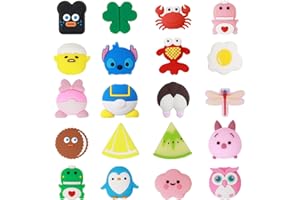 UptVin 20 Pcs Fruits Protege Cable Animau, Câble Bite Cute Animal Protector de Câble en Plastique Animal Cable Protector pour Téléphone Chargeur USB Protect