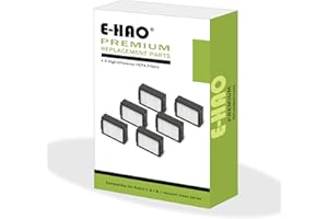 E-HAO Lot de 6 filtres de rechange pour Irobot Roomba i, j, e Series, accessoires de filtre pour aspirateur i1+/i2+/i3+/i4+/i5+/i6+/i7+/i8+/j6+/j7+/j8+/j9+/e5/e6