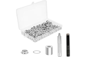 LDERFIV 110 Set Occhiello Strumento Kit, 10mm Occhiellatrice per Teloni Professionale Occhiello Strumento Set, Grommet con 3 pezzi Strumenti per Abbigliamento, Borse, Tela, Tende e altri Tessuto