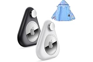 Idoove Airtag-Halterung für Kinder, 2 Stück,versteckte GPS-Tracker-Hülle, Anti-Entfernung, Airtag-Silikonhülle mit Sicherheitsnadeln, geeignet für Kinder, ältere Menschen, Kleidung, Rucksack, Gepäck