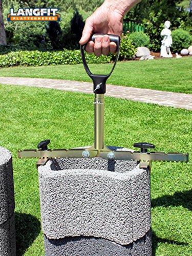 LANGFIT® Plattenheber – Rückenfreundlich durch 3-fach höhenverstellbaren Griff – 20 bis 62cm – Schonend für Rücken und Hüfte! Tragkraft bis 60kg – Made in Germany – MS-PH2062T - 4