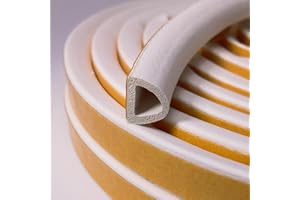 GUKOY Taśma uszczelniająca do drzwi i okien, samoprzylepna taśma piankowa, uszczelka do drzwi, ochrona przed korozją, dźwiękoszczelna, wodoszczelna, pyłoszczelna (6 m, biała)