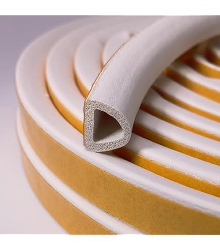 Nastro Di Tenuta In Schiuma Per Porte E Finestre - 2 Rotoli 6x3mm X 20m, Bianco - Isolamento Acustico E Termico - Foto 3