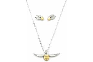Harry Potter Set regalo ufficiale con collana e orecchini a forma di boccino d'oro di The Carat Shop, Zinco