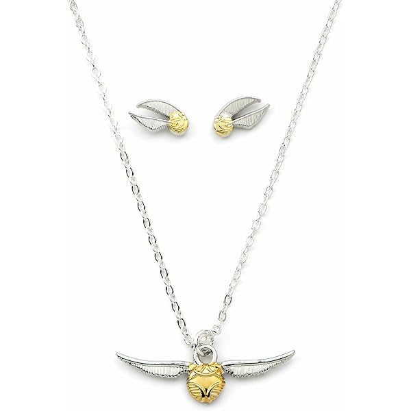 Collier Harry Potter - Pendentif Chercheur De Vif D'or En Or - Cadeau Fan