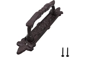 ZONADAH Retro-Türgriff aus Gusseisen, 24 cm, strapazierfähig, Vintage-Stil, Scheunentor, Holztür, Griff, Durchgang, Haus, Flur, Schrank, Gartentor, Schuppen, Schranktür, Haltegriff, innen oder außen
