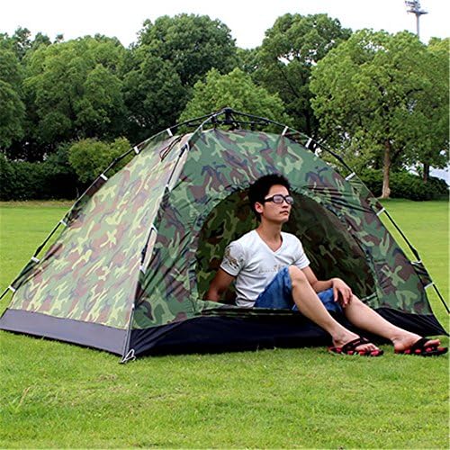 RFVBNM Two-person camouflage automatic tent outdoor camping camping 1-2 People single Super Light outdoor tent Package 200*150*110cm