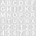 AIEX 36pcs Letter and Number Stencils, 2 Inch Letter Stencils Reusable Plastic Letter Number Template Alphabet Stencil Craft Stencils for Wood Sign Cake Painting Art Projects Decoration